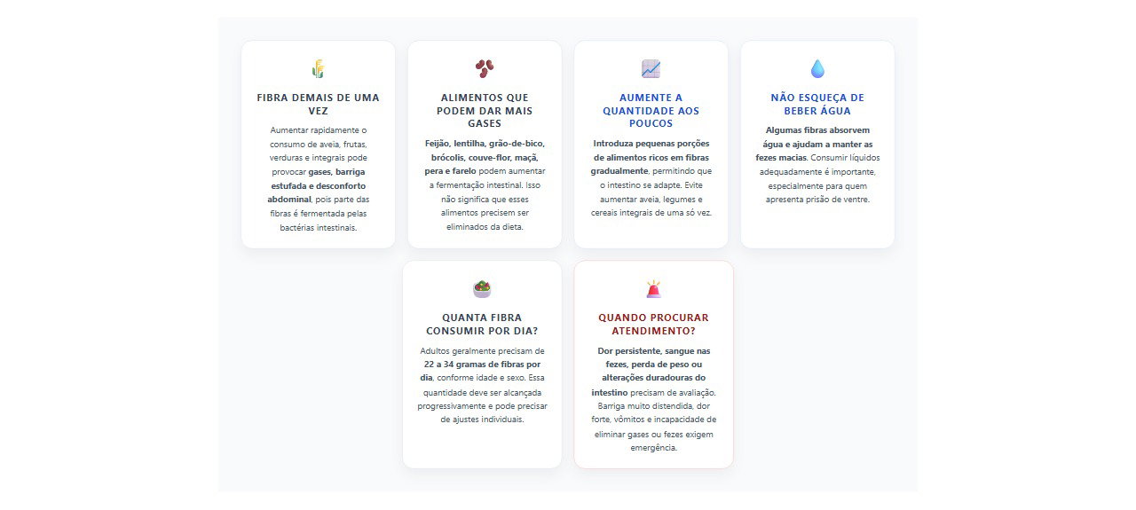 Aumentou as fibras e ficou com gases? 6 cuidados para evitar o estufamento