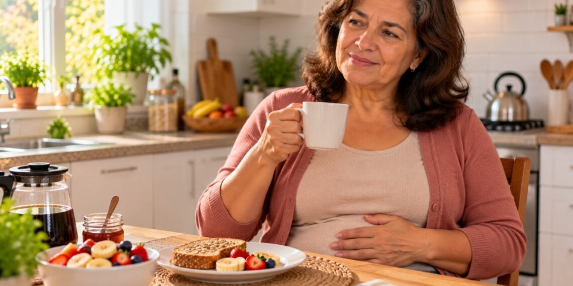 O café da manhã pode estimular os movimentos naturais do intestino, ajudando a criar uma rotina de evacuação para quem sofre com prisão de ventre.