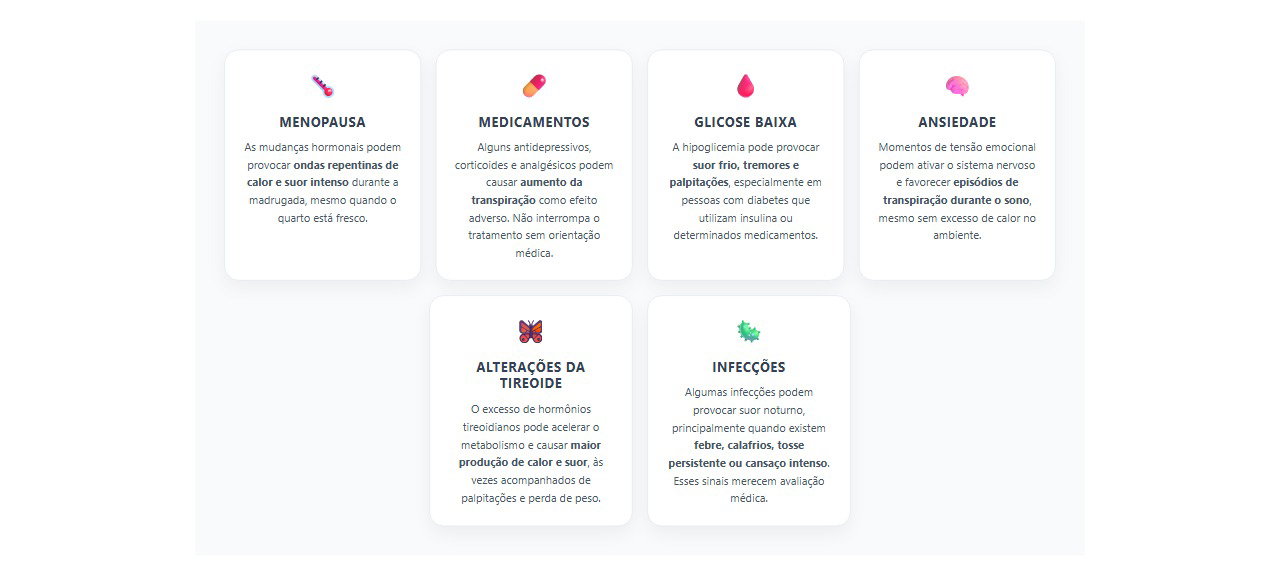 6 causas de suor noturno que vão além do calor