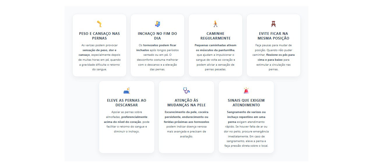 7 sinais e cuidados para aliviar pernas pesadas causadas por varizes