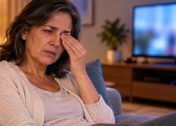 Olhos ardendo depois de assistir à televisão podem estar relacionados à redução das piscadas e ao ressecamento ocular.