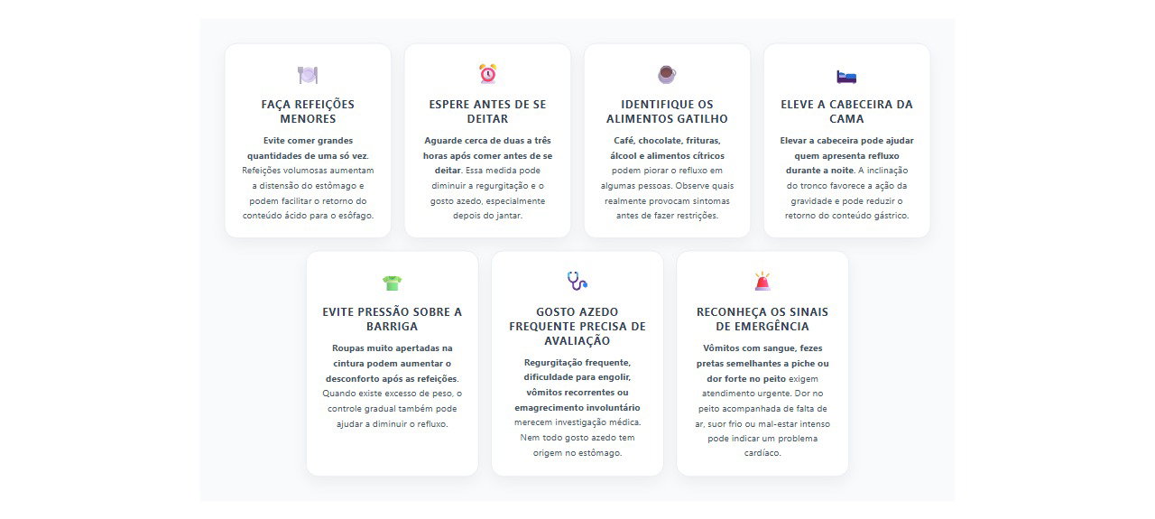 7 cuidados para evitar o gosto azedo na boca causado pelo refluxo