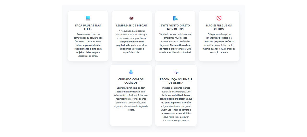 Sensação de areia nos olhos: 6 cuidados para aliviar o ressecamento e proteger a visão