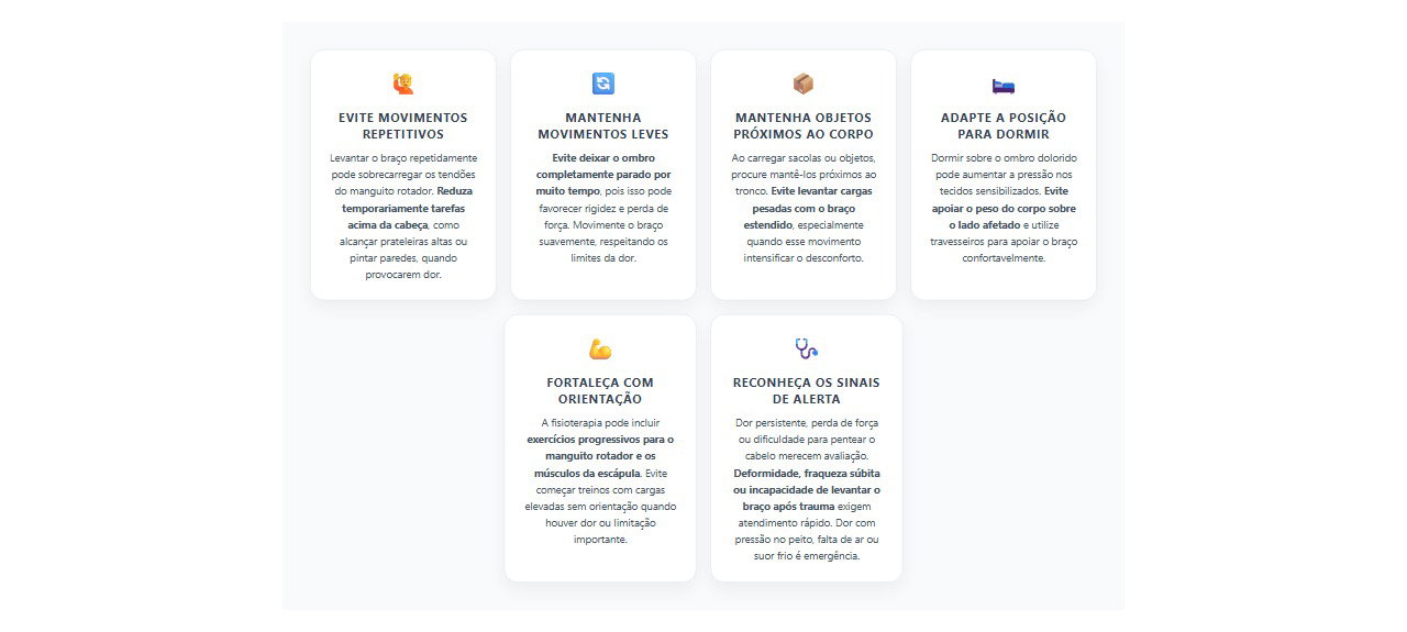 Dor no ombro ao levantar o braço: 6 cuidados para aliviar a dor e proteger os tendões