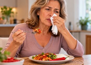 O nariz escorrendo ao comer pimenta pode ser um sinal de rinite gustativa, uma reação que geralmente não envolve alergia.