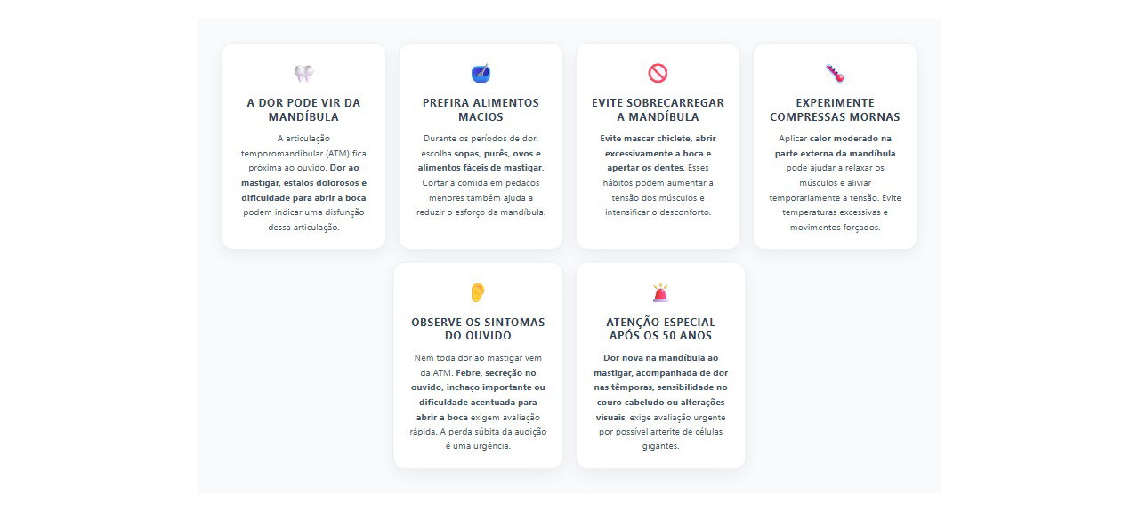 Dor no ouvido ao mastigar: 6 cuidados e sinais que podem indicar problemas na mandíbula
