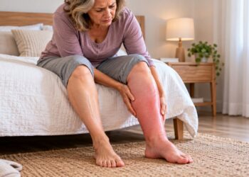O inchaço repentino em apenas uma perna, especialmente com dor ou calor local, pode indicar trombose e exige avaliação urgente.