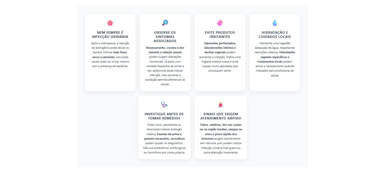 Ardor ao urinar após a menopausa: 6 sinais e cuidados para diferenciar ressecamento de infecção