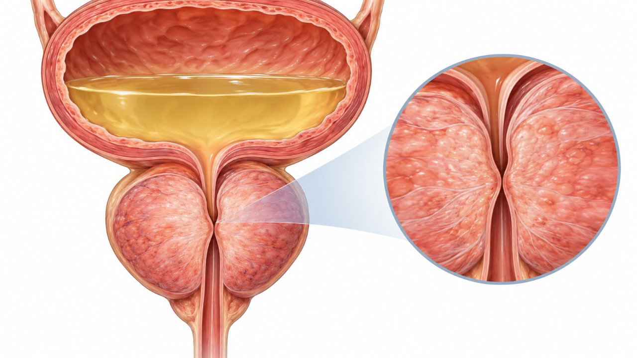 O aumento da próstata pode dificultar o esvaziamento da bexiga e contribuir para a necessidade frequente de urinar durante a noite.