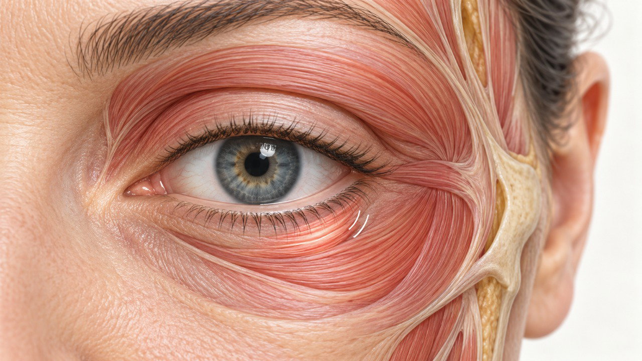 A mioquimia palpebral provoca pequenas contrações involuntárias no músculo orbicular do olho, frequentemente na pálpebra inferior.