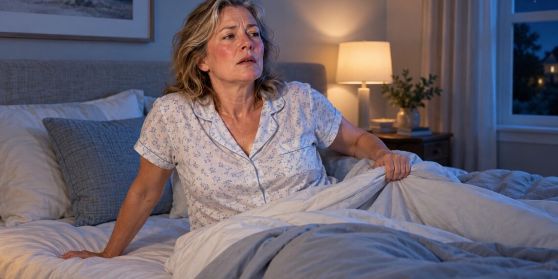 Os calorões na menopausa podem provocar suor intenso e despertares durante a noite, prejudicando a qualidade do sono.