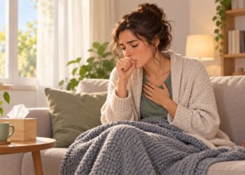 A tosse pode continuar por algumas semanas após a gripe devido à sensibilidade das vias respiratórias.