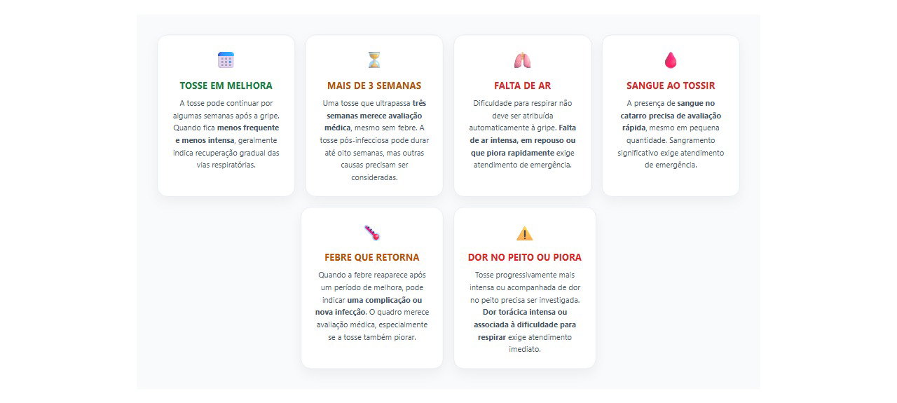 Tosse depois da gripe: 6 sinais que ajudam a identificar quando procurar atendimento