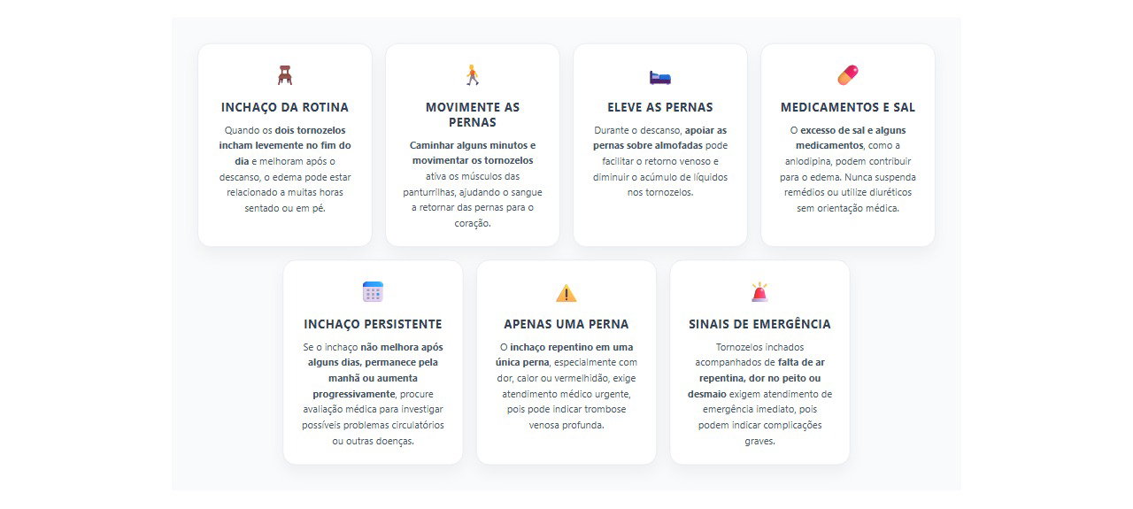 Tornozelos inchados: 7 sinais para diferenciar o cansaço de um problema de saúde