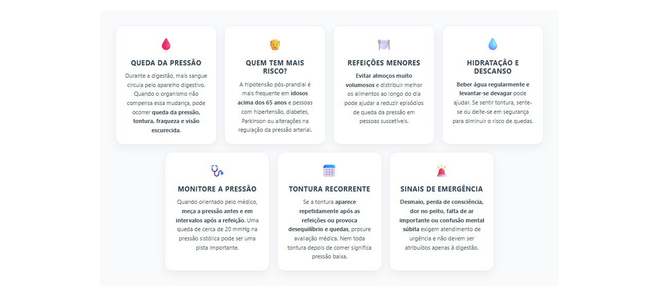 Pressão baixa depois do almoço: 7 sinais e cuidados para evitar tontura e desmaios