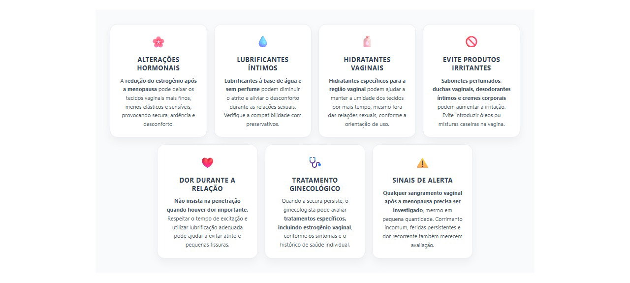 Secura vaginal na menopausa: 7 cuidados para aliviar o desconforto e evitar irritações