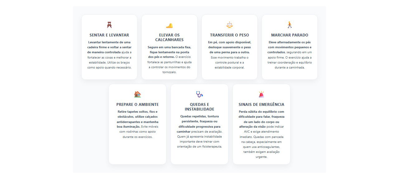 Equilíbrio depois dos 60 anos: 7 exercícios e cuidados para prevenir quedas
