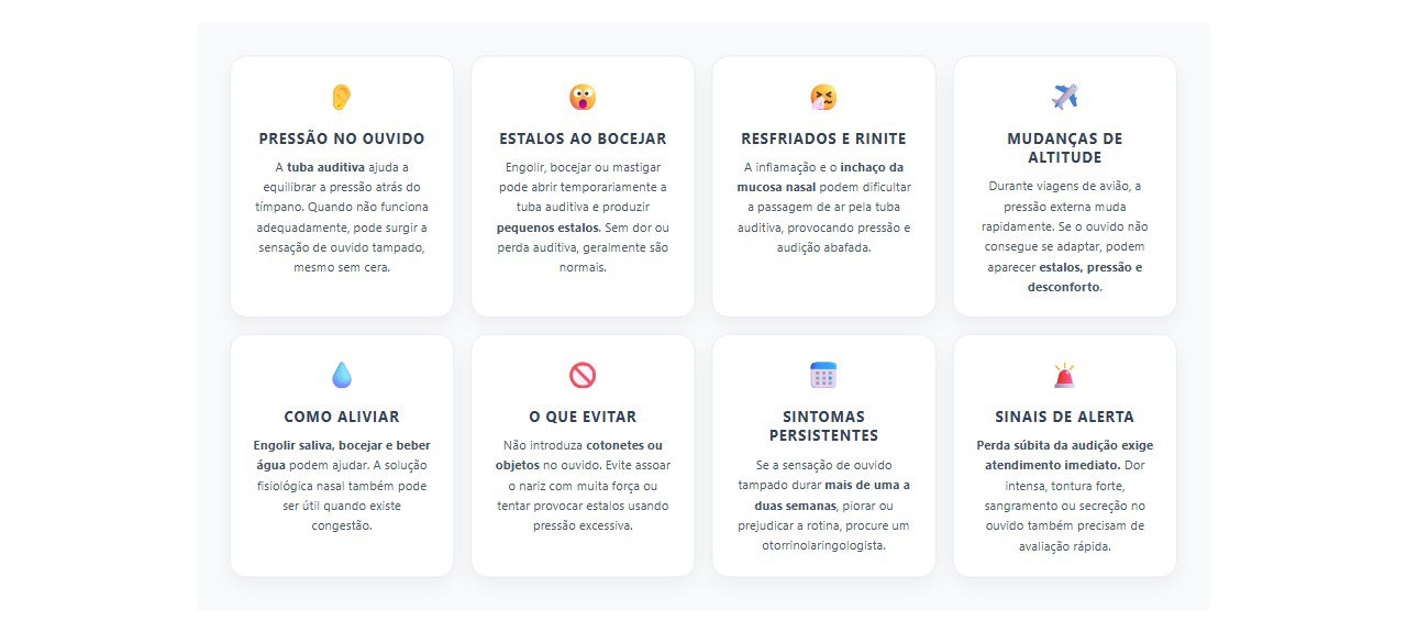 Ouvido tampado sem cera: principais causas, cuidados e sinais de alerta