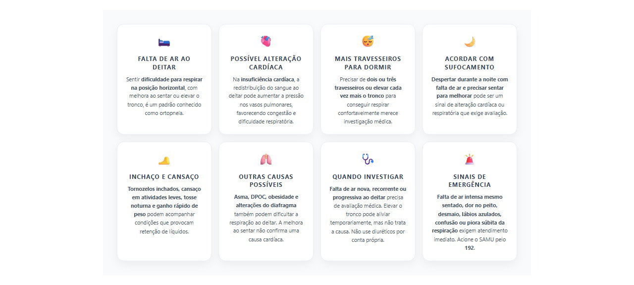 Falta de ar ao deitar: 8 sinais, possíveis causas e cuidados que merecem atenção