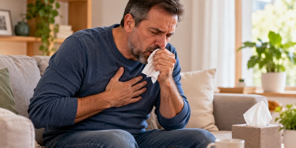 A tosse com catarro persistente pode indicar inflamação das vias respiratórias e merece investigação quando permanece por várias semanas.