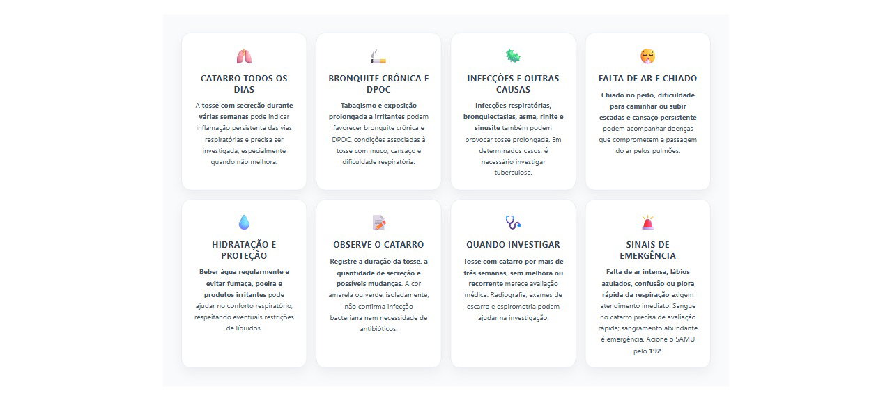 Tosse com catarro persistente: 8 causas, sinais e cuidados para proteger os pulmões