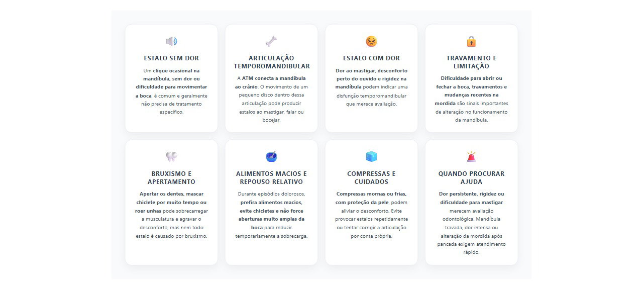 Mandíbula estalando ao mastigar: 8 sinais, possíveis causas e cuidados para a articulação
