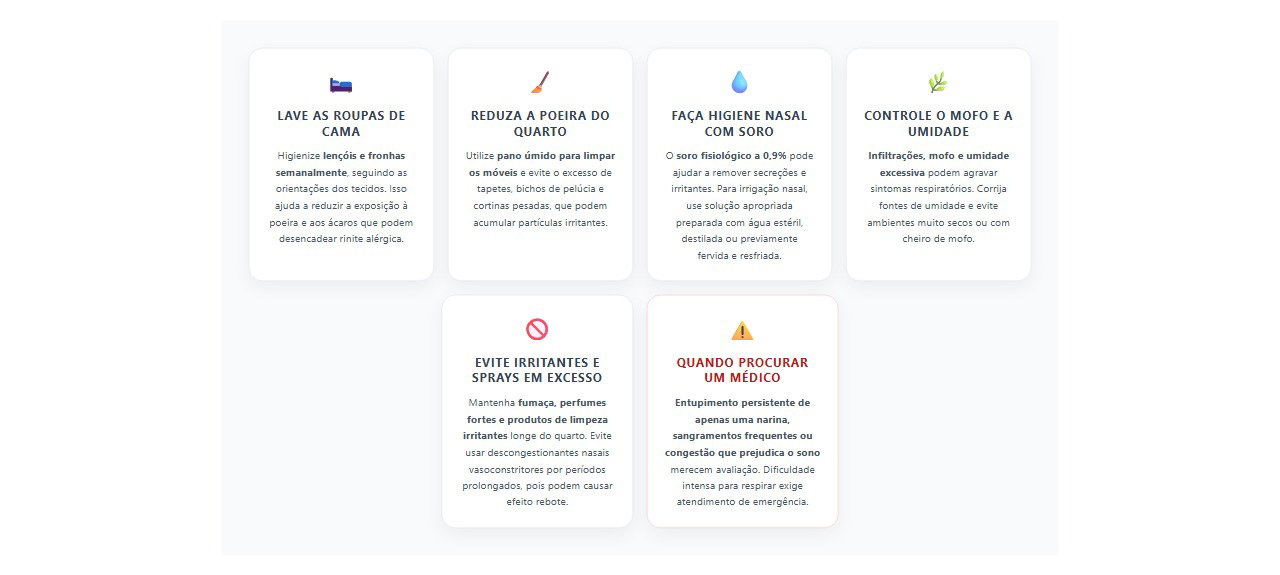 Nariz entupido ao deitar: 6 cuidados para respirar melhor durante a noite