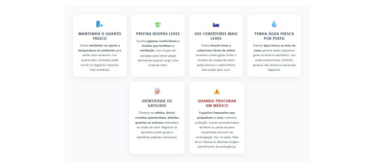 Calor repentino na menopausa: 6 cuidados para aliviar os fogachos e suores noturnos