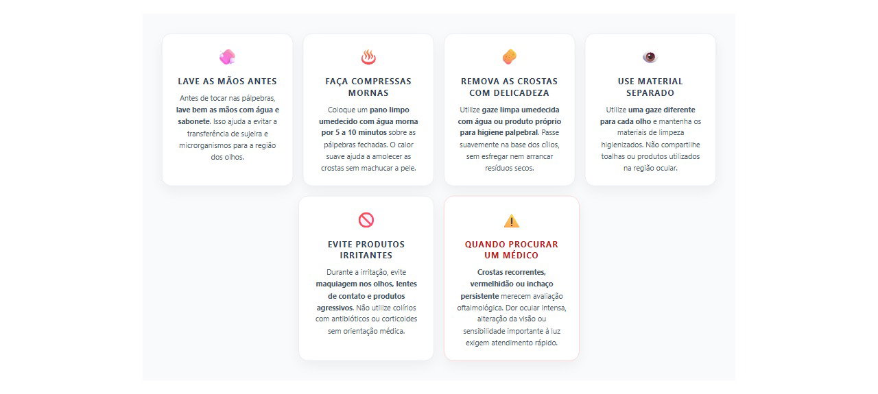 Pálpebras com crostas ao acordar: 6 cuidados para limpar os olhos sem machucar
