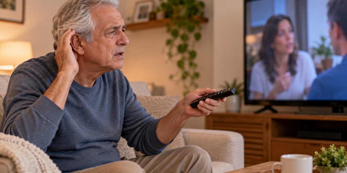 A necessidade de aumentar frequentemente o volume da televisão pode ser um dos primeiros sinais de perda auditiva.