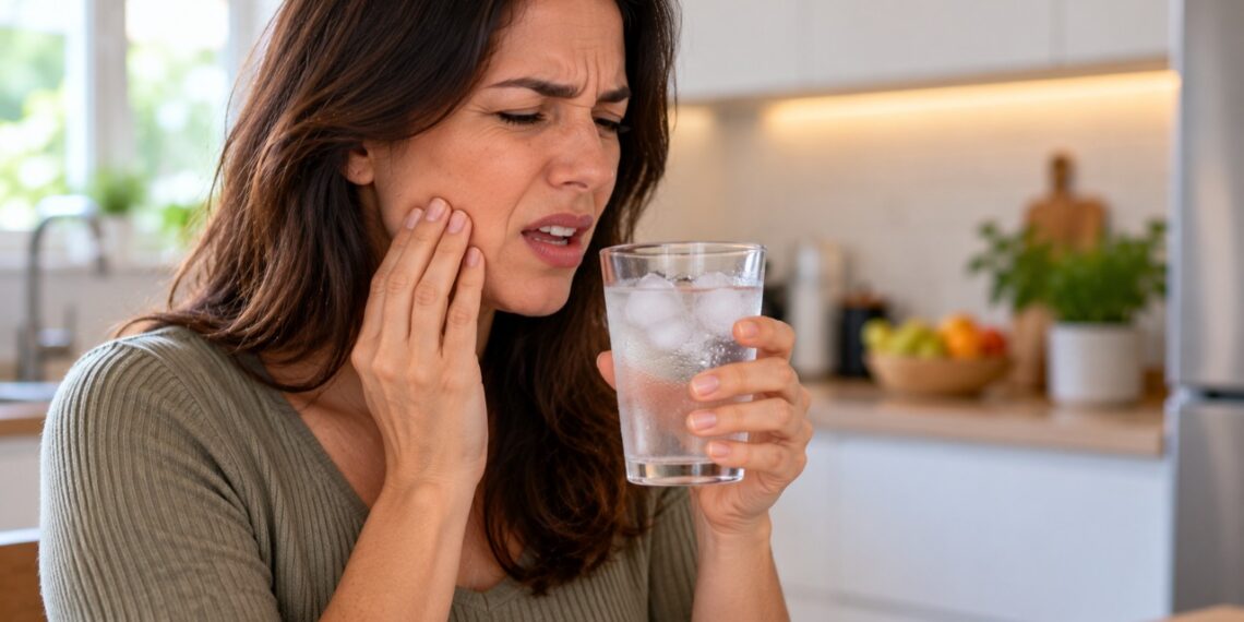 A dor rápida ao beber água gelada pode indicar sensibilidade dentária, especialmente quando o esmalte está desgastado ou a dentina fica exposta.