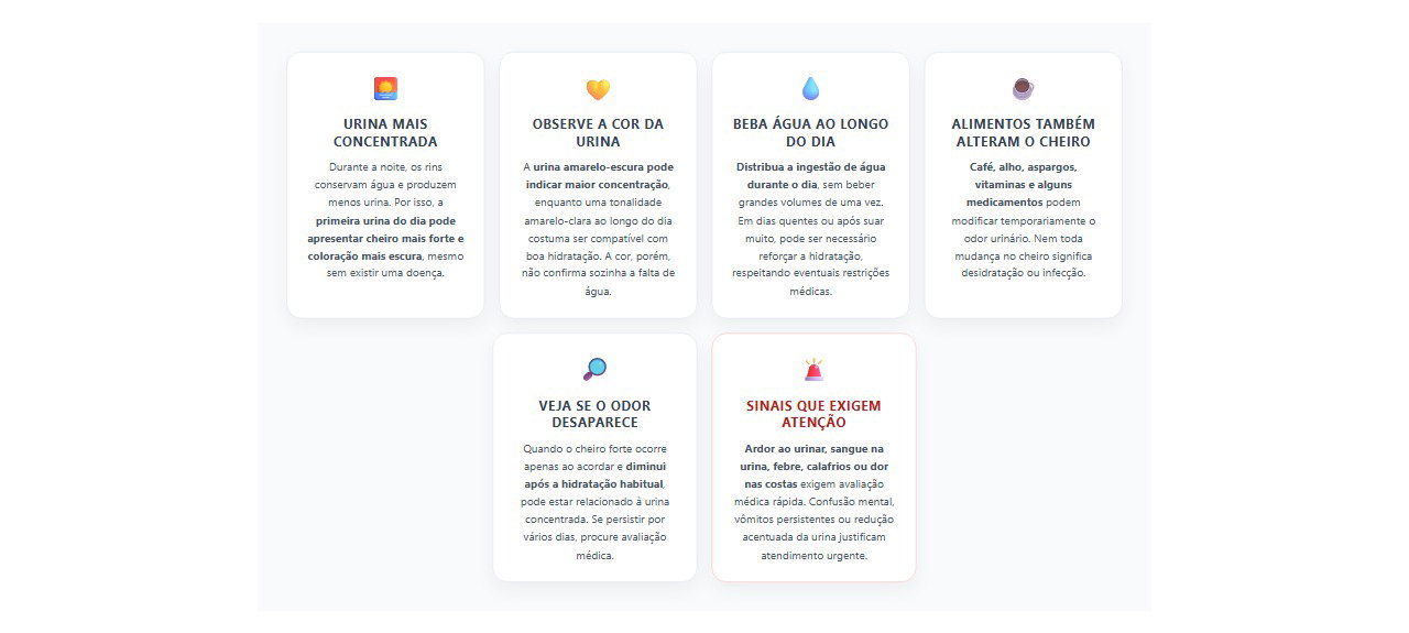 Urina com cheiro forte ao acordar: 6 sinais e cuidados para identificar a falta de água