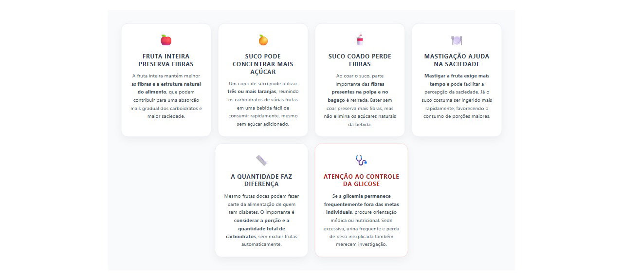 Fruta inteira ou suco: 6 diferenças que influenciam a glicose no sangue