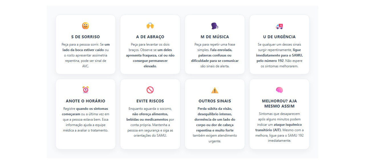 Sinais de AVC que exigem atendimento imediato