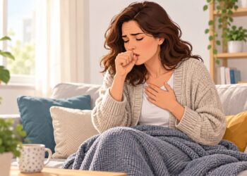 A tosse pode continuar por algumas semanas após a gripe devido à irritação persistente das vias respiratórias.