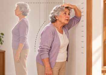 A perda de altura após os 60 anos pode estar relacionada ao envelhecimento da coluna ou ser um sinal de osteoporose.