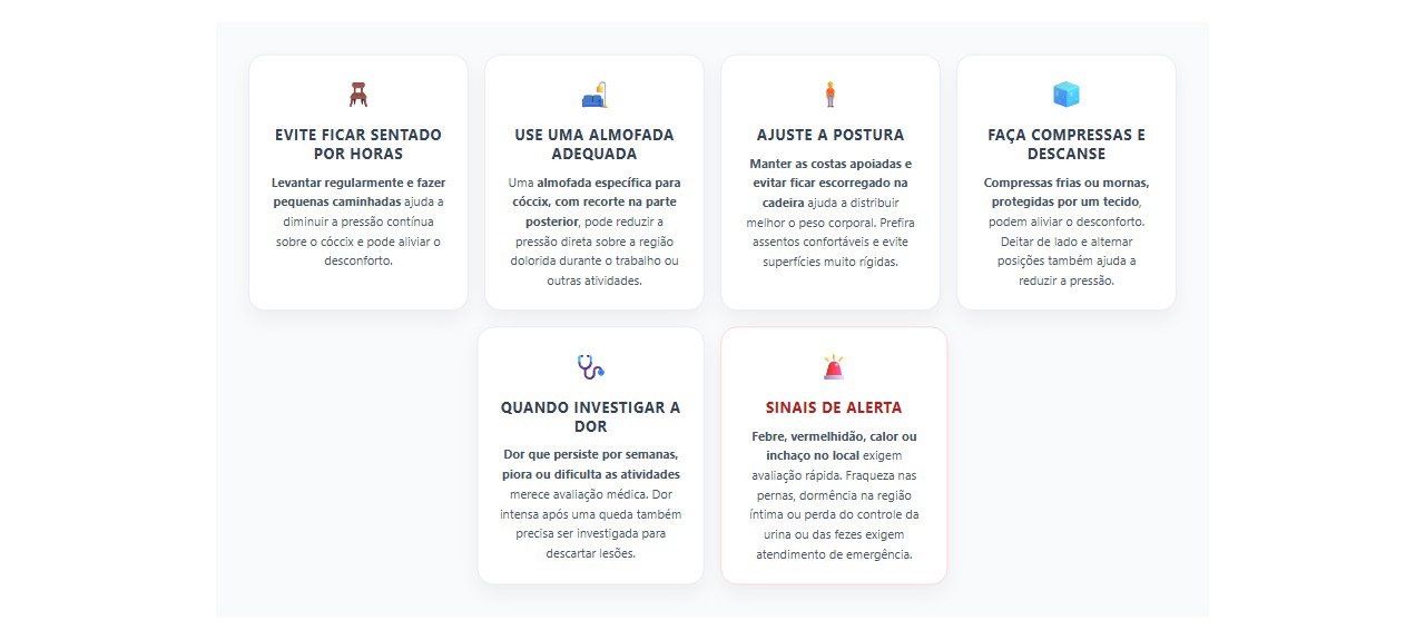 Dor no cóccix ao sentar: 6 cuidados para aliviar e sinais que merecem atenção