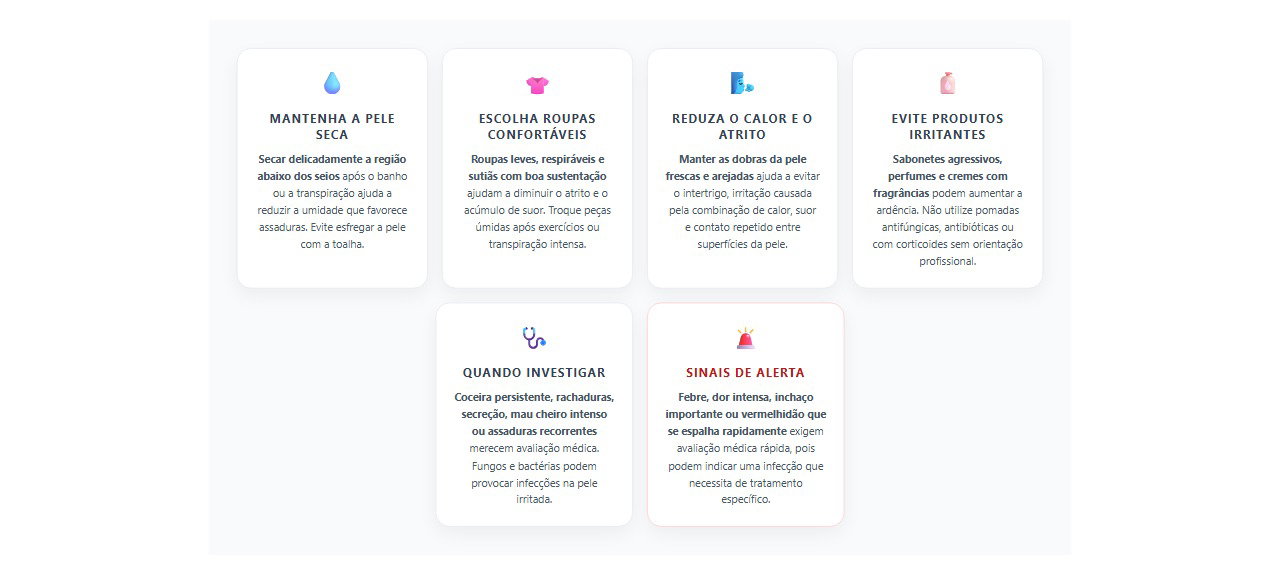 Assadura embaixo dos seios: 6 cuidados para aliviar a irritação e reconhecer sinais de alerta