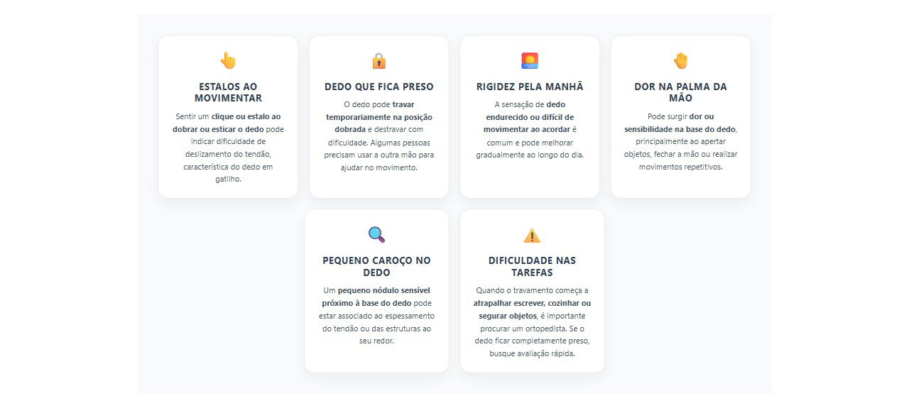 6 sinais de dedo em gatilho que merecem atenção