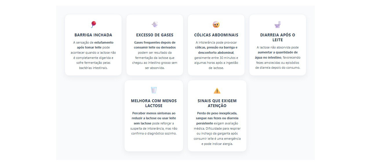 6 sinais de que o leite pode estar causando intolerância à lactose