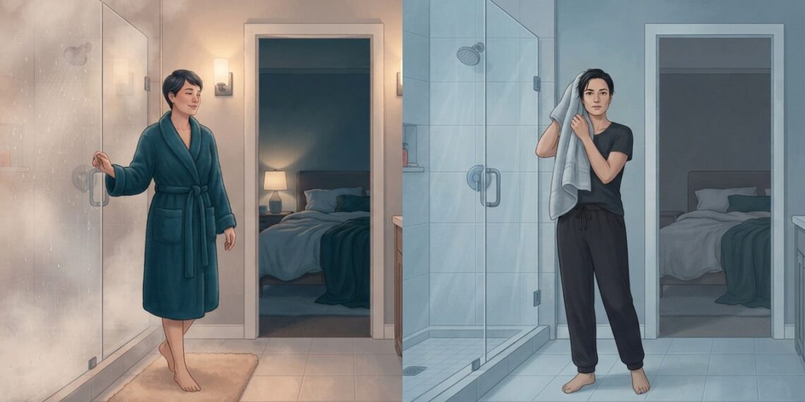 Banho quente ou frio à noite: qual ajuda mais a pegar no sono