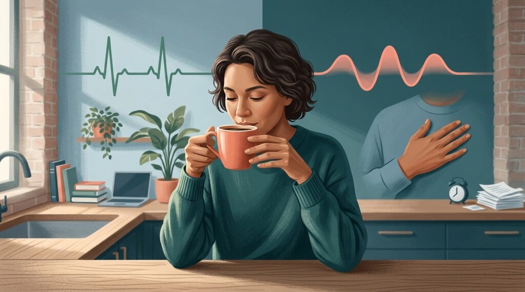 Algumas pessoas toleram café moderadamente, enquanto outras percebem palpitações ou aumento temporário da pressão.