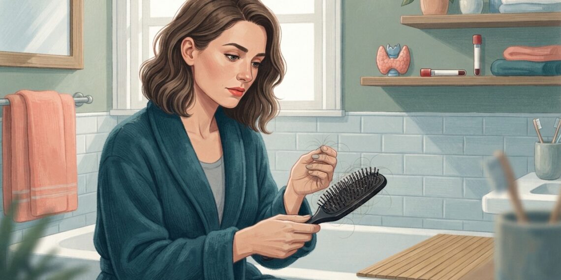 Queda de cabelo intensa nem sempre é só estresse e pode indicar alteração na tireoide ou falta de ferro