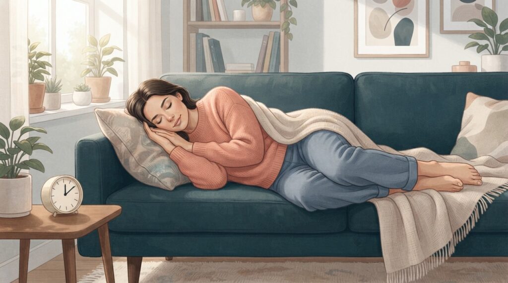 Cochilos longos ou muito próximos da noite podem reduzir a vontade de dormir no horário habitual.