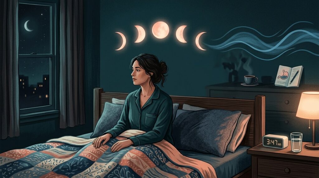 Despertares frequentes podem ter causas diferentes, como hábitos, estresse, dor ou outros distúrbios do sono.
