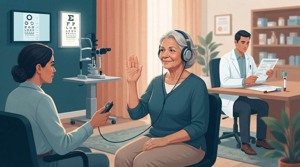 Tratar problemas de audição e visão e acompanhar o colesterol faz parte de cuidados que também favorecem a saúde geral.
