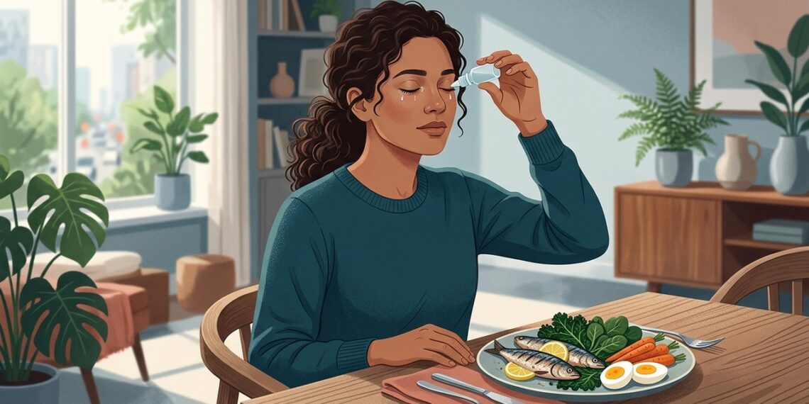 Ressecamento nos olhos que não melhora com colírio pode ter relação com a alimentação