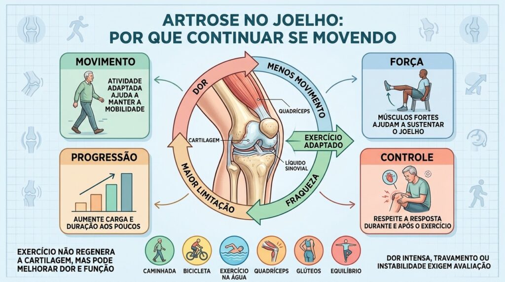 Movimento, força, progressão e controle ajudam a quebrar o ciclo da inatividade.