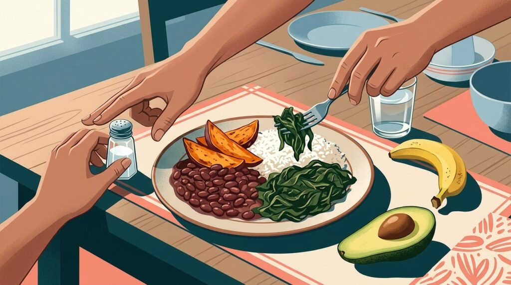 O benefício do potássio para a pressão faz mais sentido dentro de uma alimentação equilibrada e com menos sódio.