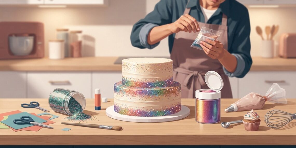 Glitter de artesanato no bolo: quais os riscos e como reconhecer o brilho comestível